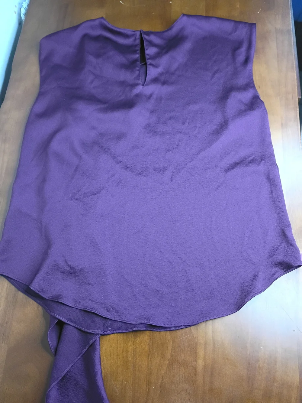 DKNY Deep Purple Sleeveless Blouse - Picture 1 of 8